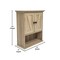 Flash Furniture Dune Farmhouse Wall Mounted Bathroom Medicine Cabinet Storage Organizer w/2 Magnetic Closure Doors FS-BATH-7-BR-GG - alternate 8